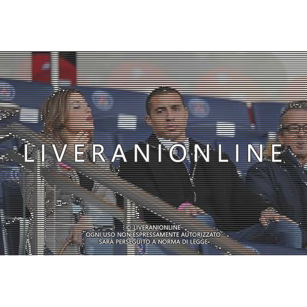 David TREZEGUET et sa compagne - 21.02.2015 - Paris Saint Germain / Toulouse - 26eme journee de Ligue 1 Photo : Johnny Fidelin / Icon Sport /Agenzia Aldo Liverani sas - ITALY ONLY - EDITORIAL USE ONLY