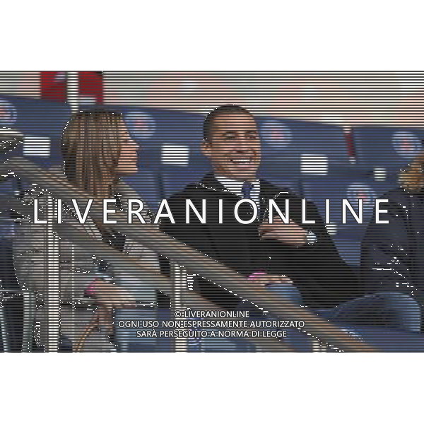 David TREZEGUET et sa compagne - 21.02.2015 - Paris Saint Germain / Toulouse - 26eme journee de Ligue 1 Photo : Johnny Fidelin / Icon Sport /Agenzia Aldo Liverani sas - ITALY ONLY - EDITORIAL USE ONLY