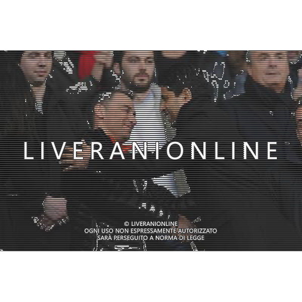 Nasser AL KHELAIFI / Olivier SADRAN - 21.02.2015 - Paris Saint Germain / Toulouse - 26eme journee de Ligue 1 Photo : Johnny Fidelin / Icon Sport /Agenzia Aldo Liverani sas - ITALY ONLY - EDITORIAL USE ONLY