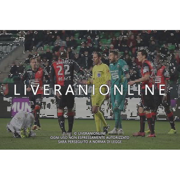 Diego ROLAN sur l\' action du penalty - 21.02.2015 - Rennes / Bordeaux - 26eme journee de Ligue1 Photo : Vincent Michel / Icon Sport /Agenzia Aldo Liverani sas - ITALY ONLY - EDITORIAL USE ONLY *** Local Caption ***