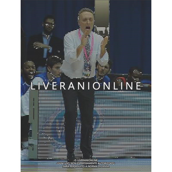Beko Final Eight 2015 Semifinali Desio (MB) - 21.02.2015 EA7 Armani Jeans Olimpia Milano-Enel Brindisi Nella Foto:Bucchi Piero /Ph.Vitez-Ag. Aldo Liverani
