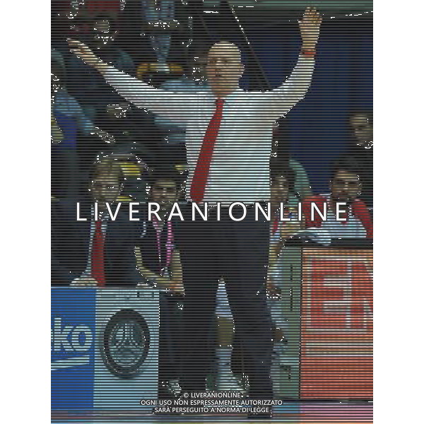 Beko Final Eight 2015 Semifinali Desio (MB) - 21.02.2015 Banco di Sardegna Sassari-Grissin Bon Reggio Emilia Nella Foto:Menetti Massimiliano /Ph.Vitez-Ag. Aldo Liverani