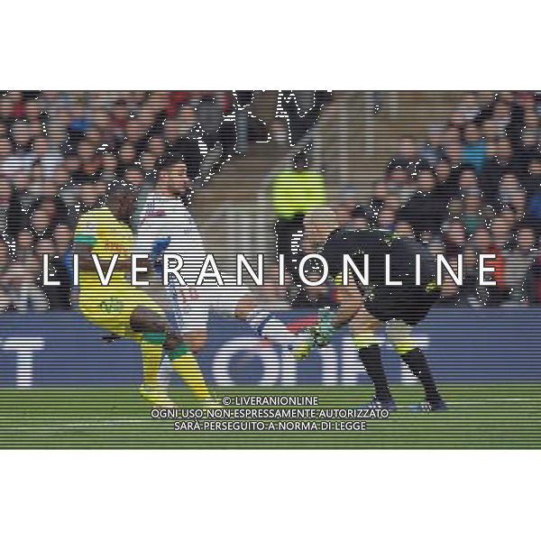 Nabil FEKIR / Remy RIOU - 22.02.2015 - Lyon / Nantes - 26eme journee de Ligue1 Photo : Jean Paul Thomas / Icon Sport AG ALDO LIVERANI SAS ONLY ITALY *** Local Caption ***