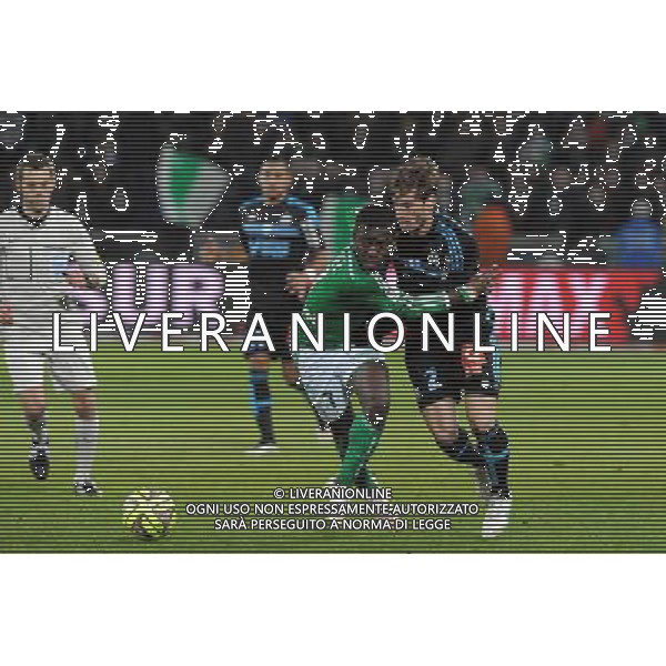 Max Alain GRADEL / Baptiste ALOE - 22.02.2015 - Saint Etienne / Marseille - 26eme journee de Ligue1 Photo : Jean Paul Thomas / Icon Sport AG ALDO LIVERANI SAS ONLY ITALY *** Local Caption ***
