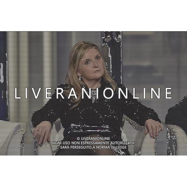 Lisa Ferrarini ospite della trasmissione televisiva Porta a Porta Roma 23 febbraio 2015 ©Corradetti/Agenzia Aldo Liverani sas