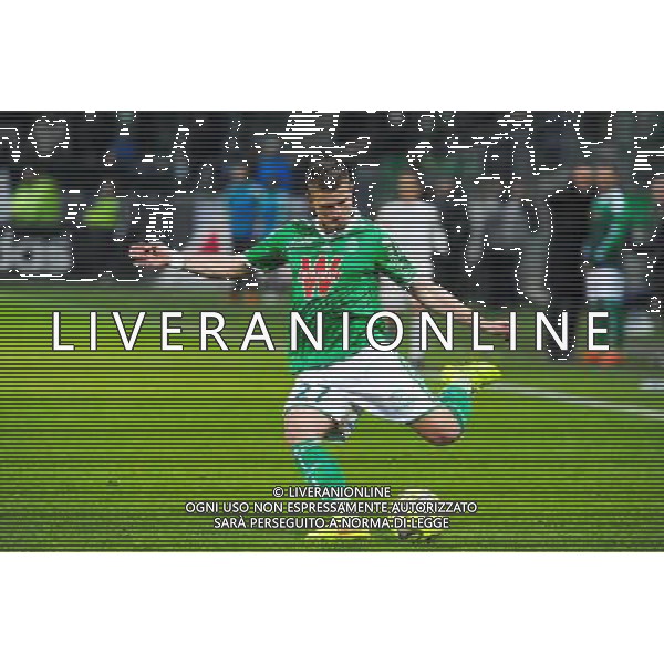 Franck TABANOU - 22.02.2015 - Saint Etienne / Marseille - 26eme journee de Ligue1 Photo : Jean Paul Thomas / Icon Sport AG ALDO LIVERANI SAS ONLY ITALY