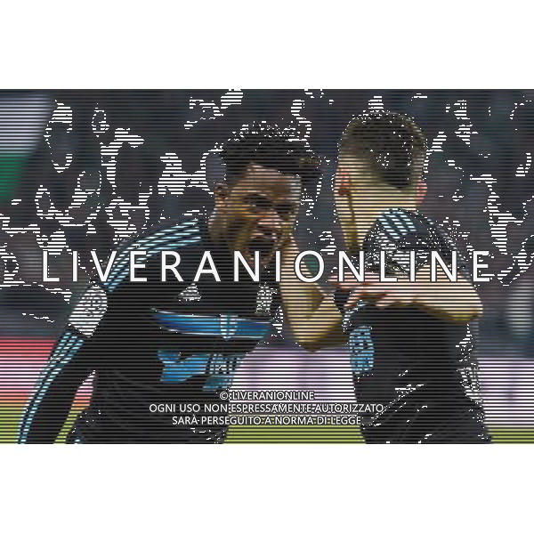 Joie Michy BATSHUAYI - 22.02.2015 - Saint Etienne / Marseille - 26eme journee de Ligue 1 - Photo : Gaston Petrelli / Icon Sport AG ALDO LIVERANI SAS ONLY ITALY