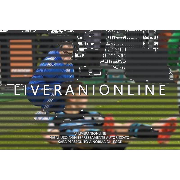 Marcelo BIELSA / Lucas OCAMPOS - 22.02.2015 - Saint Etienne / Marseille - 26eme journee de Ligue 1 - Photo : Gaston Petrelli / Icon Sport AG ALDO LIVERANI SAS ONLY ITALY