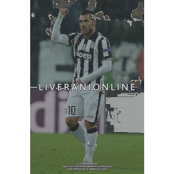 UEFA Champions League 2014/2015 Ottavi di Finale Andata Torino - 24.02.2015 Juventus-Borussia Dortmund Nella Foto: esultanza dopo il gol di carlos tevez /Ph.Vitez-Ag. Aldo Liverani