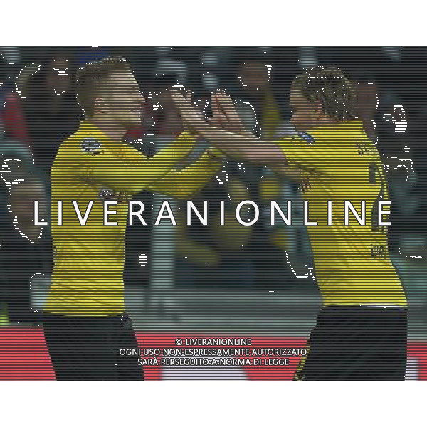 UEFA Champions League 2014/2015 Ottavi di Finale Andata Torino - 24.02.2015 Juventus-Borussia Dortmund Nella Foto: reus esultanza dopo il gol /Ph.Vitez-Ag. Aldo Liverani