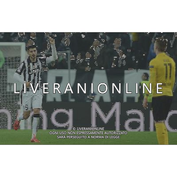 UEFA Champions League 2014/2015 Ottavi di Finale Andata Torino - 24.02.2015 Juventus-Borussia Dortmund Nella Foto: esultanza dopo il gol di alvaro morata /Ph.Vitez-Ag. Aldo Liverani