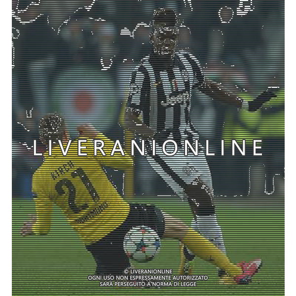 UEFA Champions League 2014/2015 Ottavi di Finale Andata Torino - 24.02.2015 Juventus-Borussia Dortmund Nella Foto: paul pogba e kirch /Ph.Vitez-Ag. Aldo Liverani