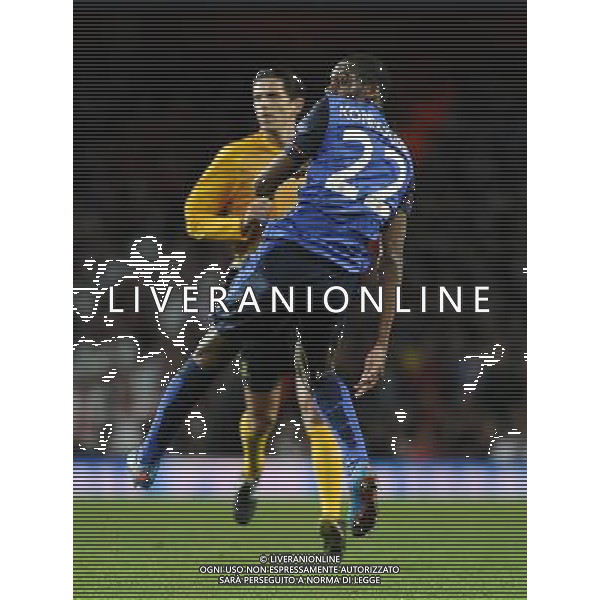 Monaco\'s Geoffrey Kondogbia scores the opening goal against Arsenal Photographer Ashley Western/CameraSport Football - UEFA Champions League Second Round 1st Leg - Arsenal v Monaco - Wednesday 25th February 2015 - Emirates Stadium - London © CameraSport - 43 Linden Ave. Countesthorpe. Leicester. England. LE8 5PG - Tel: +44 (0) 116 277 4147 - admin@camerasport.com - www.camerasport.com AG ALDO LIVERANI SAS ONLY ITALY