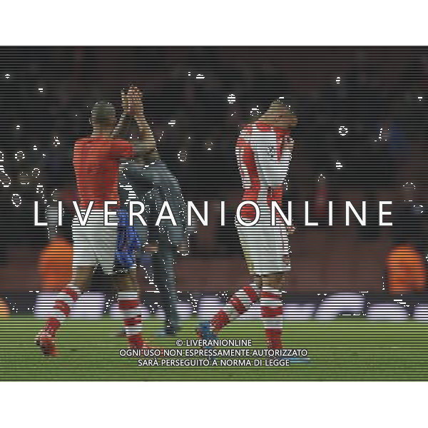 Arsenal\'s Alex Oxlade-Chamberlain dejected after the 3-1 defeat Photographer Ashley Western/CameraSport Football - UEFA Champions League Second Round 1st Leg - Arsenal v Monaco - Wednesday 25th February 2015 - Emirates Stadium - London © CameraSport - 43 Linden Ave. Countesthorpe. Leicester. England. LE8 5PG - Tel: +44 (0) 116 277 4147 - admin@camerasport.com - www.camerasport.com AG ALDO LIVERANI SAS ONLY ITALY