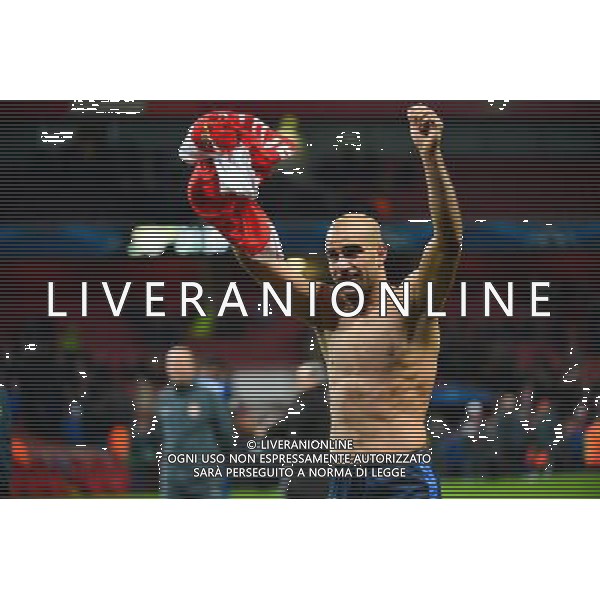 Joie Aymen ABDENNOUR - 25.02.2015 - Arsenal / Monaco - 1/8Finale Champions League Photo : Winter Press / Icon Sport ag aldo liverani sas only italy