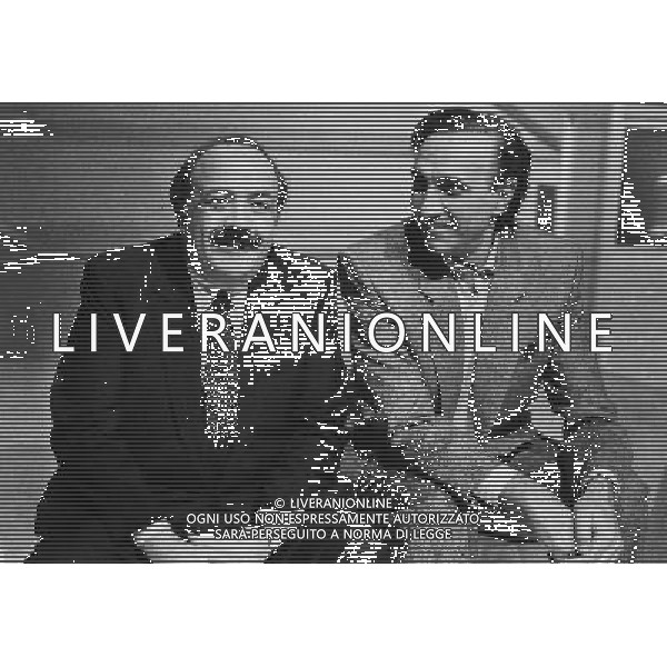 RETROSPETTIVA MAURIZIO COSTANZO GIORNALISTA NELLA FOTO MAURIZIO COSTANZO CON PIPPO BAUDO AG ALDO LIVERANI SAS
