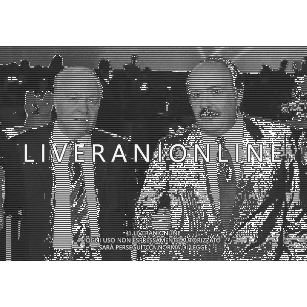 RETROSPETTIVA MAURIZIO COSTANZO GIORNALISTA NELLA FOTO MAURIZIO COSTANZO CON EDILIO RUSCONI AG ALDO LIVERANI SAS