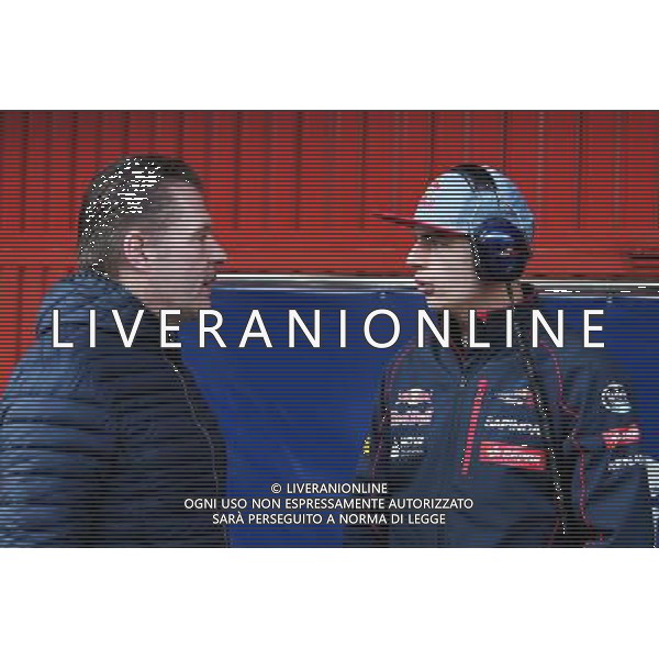 Max Verstappen (NLD) Scuderia Toro Rosso with his father Jos Verstappen (NLD). 26.02.2015. Formula One Testing, Day One, Barcelona, Spain. AG ALDO LIVERANI SAS ONLY ITALY