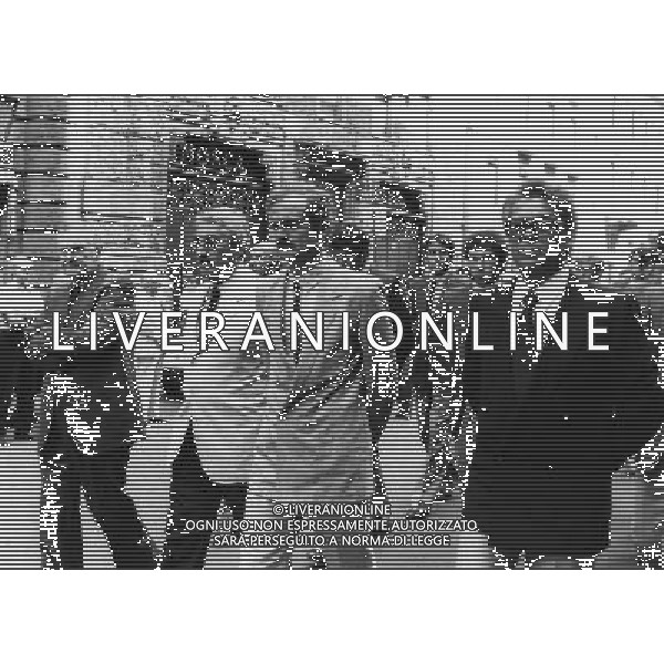 12 AGOSTO 1981 FUNERALI DEL PRESIDENTE DELL\'INTER E PETROLIERE ANGELO MORATTI NELLA FOTO CAMILLO CEDRATI.E SANDRO MAZZOLA AG ALDO LIVERANI SAS