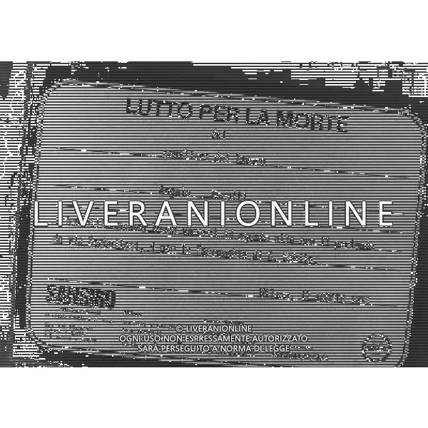 12 AGOSTO 1981 FUNERALI DEL PRESIDENTE DELL\'INTER E PETROLIERE ANGELO MORATTI NELLA FOTO FUNERALI DI ANGELO MORATTI AG ALDO LIVERANI SAS