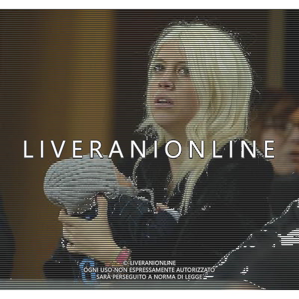 UEFA Europa League 2014/2015 Sedicesimi di Finale Ritorno Milano - 26.02.2015 Inter-Celtic Nella Foto:wanda nara con il figlio di icardi /Ph.Vitez-Ag. Aldo Liverani