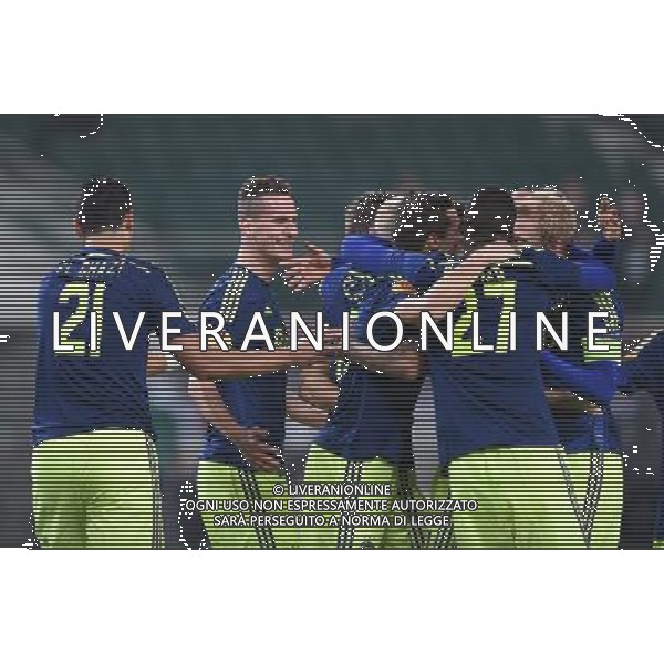 2015.02.26 WARSZAWA PILKA NOZNA LIGA EUROPY SEZON 2014/2015 FOOTBALL UEFA EUROPA LEAGUE SEASON 2014/2015 LEGIA WARSZAWA - AJAX AMSTERDAM N/Z BRAMKA GOL RADOSC 0-2 NICK VIERGEVER ARKADIUSZ AREK MILIK FOTO LUKASZ LASKOWSKI / PRESSFOCUS / NEWSPIX.PL --- Newspix.pl /Agenzia Aldo Liverani sas - ITALY ONLY - LEGIA VARSAVIA vs AJAX AMSTERDAM EUROPA LEAGUE *** Local Caption *** www.newspix.pl mail us: info@newspix.pl call us: 0048 022 23 22 222 --- Polish Picture Agency by Ringier Axel Springer Poland