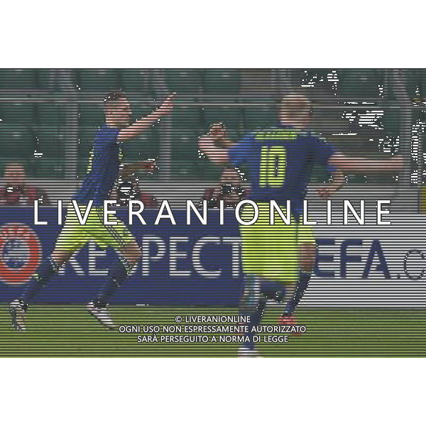WARSZAWA 26.02.2015 PILKA NOZNA UEFA LIGA EUROPY UEFA EUROPA LEAGUE LEGIA WARSZAWA AFC AJAKS AMSTERDAM NZ ARKADIUSZ MILIK RADOSC FOT MAREK BICZYK NEWSPIX.PL --- Newspix.pl /Agenzia Aldo Liverani sas - ITALY ONLY - LEGIA VARSAVIA vs AJAX AMSTERDAM EUROPA LEAGUE *** Local Caption *** www.newspix.pl mail us: info@newspix.pl call us: 0048 022 23 22 222 --- Polish Picture Agency by Ringier Axel Springer Poland