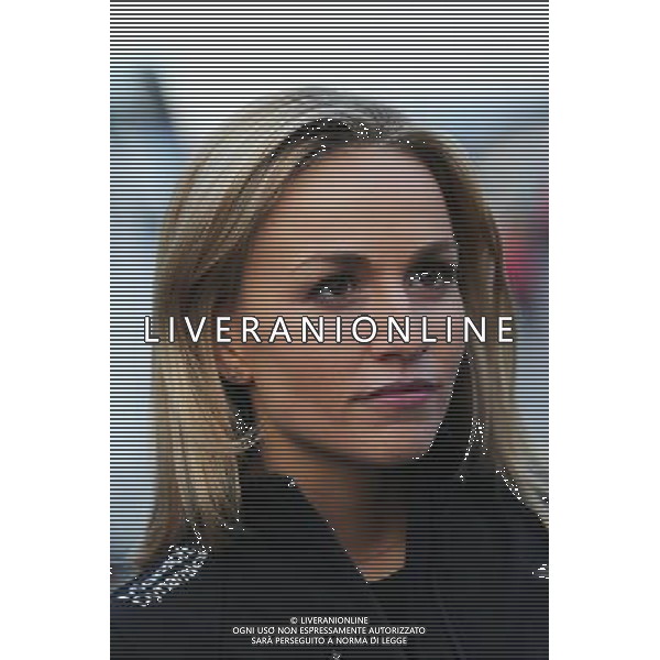 Carmen Jorda (ESP) Lotus F1 Team Development Driver with the media. 26.02.2015. Formula One Testing, Day One, Barcelona, Spain. AG ALDO LIVERANI SAS ONLY ITALY