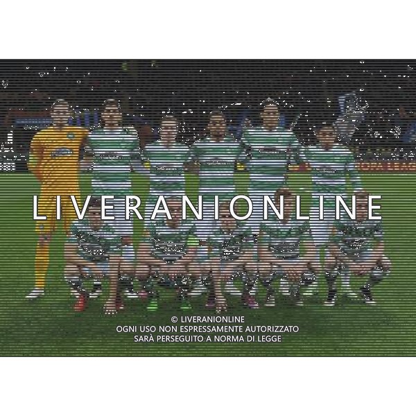 UEFA Europa League 2014/2015 Sedicesimi di Finale Ritorno Milano - 26.02.2015 Inter-Celtic Nella Foto:Celtic Squadra Formazione Gordon,Matthews,Izaguirre,Van Dijk,Biton,Brown,Guidetti,Armstrong,Mackay-Steven,Denayer,Johansen /Ph.Vitez-Ag. Aldo Liverani