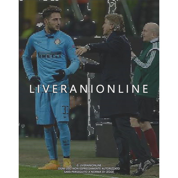 UEFA Europa League 2014/2015 Sedicesimi di Finale Ritorno Milano - 26.02.2015 Inter-Celtic Nella Foto:D\'Ambrosio Danilo-Mancini Roberto /Ph.Vitez-Ag. Aldo Liverani