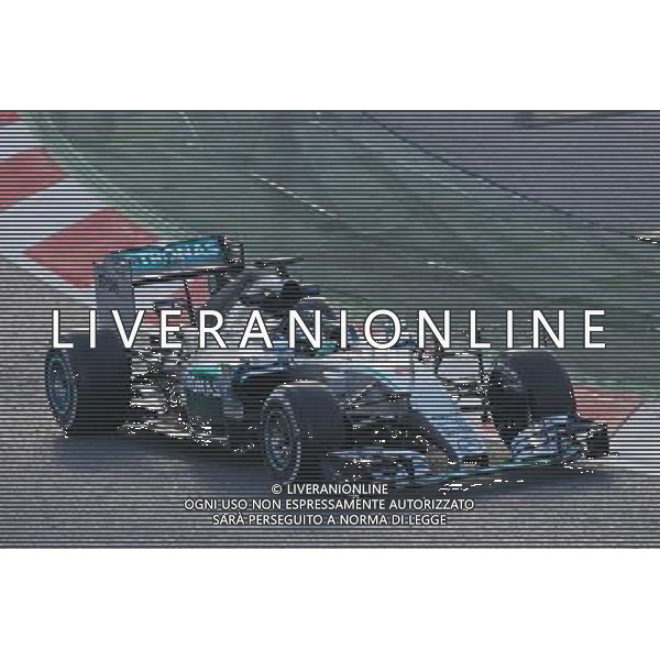 Nico Rosberg (GER) Mercedes AMG F1 W06 running sensor equipment. 27.02.2015. Formula One Testing, Day Two, Barcelona, Spain. AG ALDO LIVERANI SAS ONLY ITALY