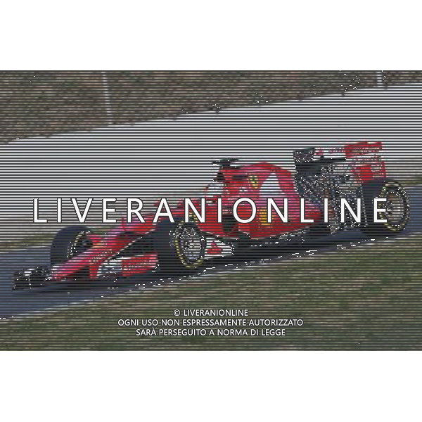 Sebastian Vettel (GER) Ferrari SF15-T running sensor equipment. 27.02.2015. Formula One Testing, Day Two, Barcelona, Spain. AG ALDO LIVERANI SAS ONLY ITALY
