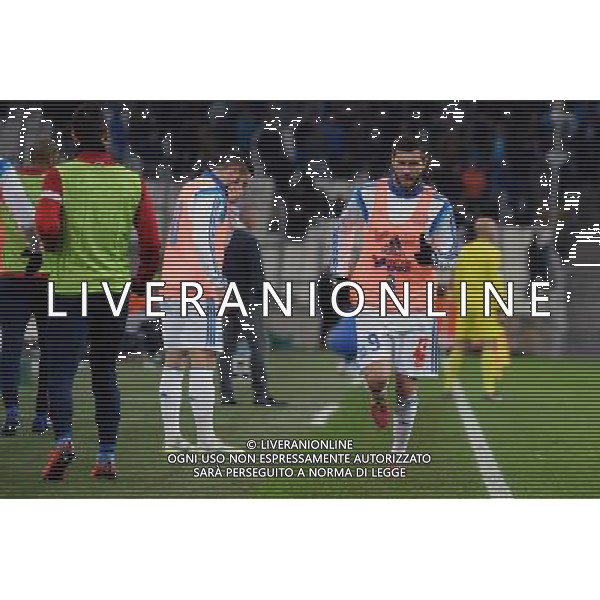Romain ALESSANDRINI / Andre Pierre GIGNAC - 27.02.2015 - Marseille / Caen - 27eme journee de Ligue 1 Photo : Gaston Petrelli / Icon Sport AG ALDO LIVERANI SAS ONLY ITALY