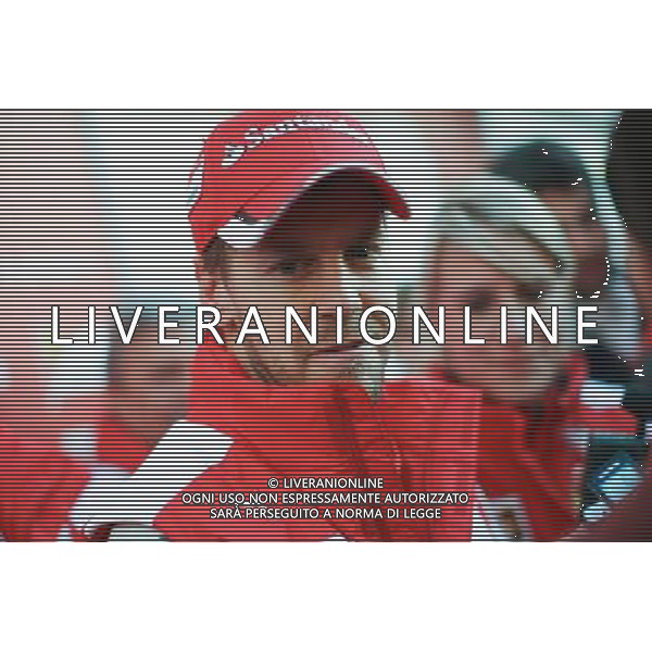 Sebastian Vettel (GER) Ferrari with the media. 27.02.2015. Formula One Testing, Day Two, Barcelona, Spain. AG ALDO LIVERANI SAS ONLY ITALY