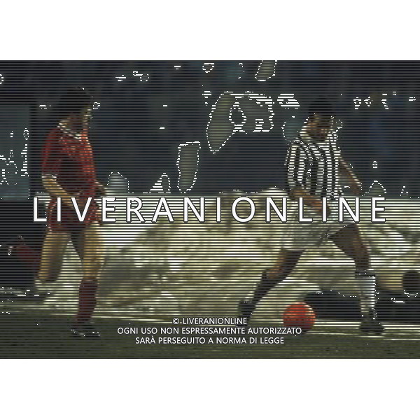RETROSPETTIVA ANTONIO CABRINI CALCIATORE NELLA FOTO ANTONIO CABRINI CON LA MAGLIA DELLA JUVENTUS AG ALDO LIVERANI SAS