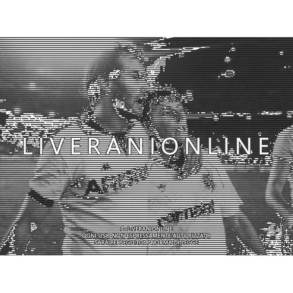 RETROSPETTIVA ANTONIO CABRINI NELLA FOTO ANTONIO CABRINI CON BUTRAGENO IN UNA PARTITA CON IL REAL MADRID AG ALDO LIVERANI SAS