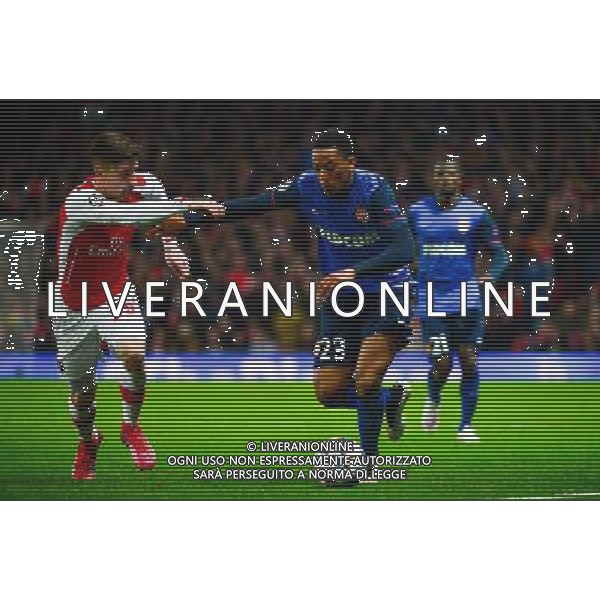 Anthony MARTIAL / Hector BELLERIN - 25.02.2015 - Arsenal / Monaco - 1/8Finale Champions League Photo : Winter Press / Icon Sport AG ALDO LIVERANI SAS ONLY ITALY *** Local Caption ***