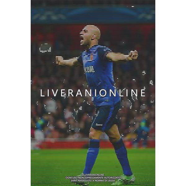 Joie Aymen ABDENNOUR - 25.02.2015 - Arsenal / Monaco - 1/8Finale Champions League Photo : Winter Press / Icon Sport AG ALDO LIVERANI SAS ONLY ITALY *** Local Caption ***
