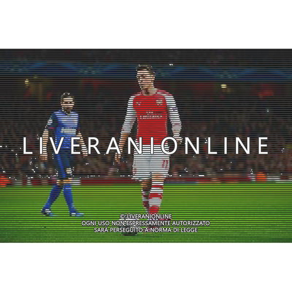 Mesut OZIL - 25.02.2015 - Arsenal / Monaco - 1/8Finale Champions League Photo : Winter Press / Icon Sport AG ALDO LIVERANI SAS ONLY ITALY *** Local Caption ***