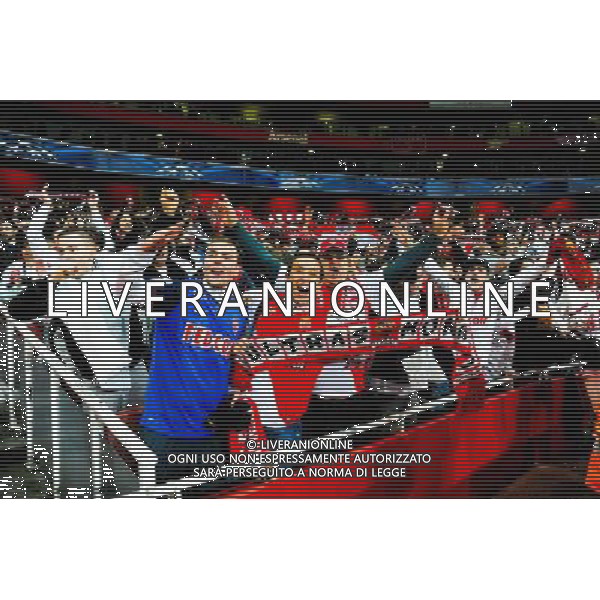 Supporters Monaco - 25.02.2015 - Arsenal / Monaco - 1/8Finale Champions League Photo : Winter Press / Icon Sport AG ALDO LIVERANI SAS ONLY ITALY *** Local Caption ***
