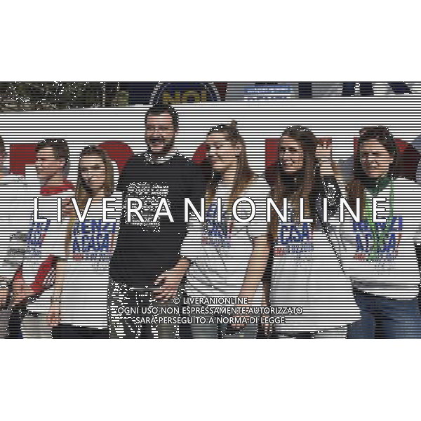 ROMA 28-02-2015 MANIFESTAZIONE DELLA LEGA NORD CONTRO RENZI A CASA ORGANIZZATA DA MATTEO SALVINI NELLA FOTO: MATTEO SALVINI FOTO FABRIZIO CORRADETTI-AG ALDO LIVERANI SAS