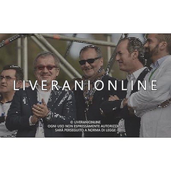 ROMA 28-02-2015 MANIFESTAZIONE DELLA LEGA NORD CONTRO RENZI A CASA ORGANIZZATA DA MATTEO SALVINI NELLA FOTO: ROBERTO MARONI E CALDEROLI FOTO FABRIZIO CORRADETTI-AG ALDO LIVERANI SAS