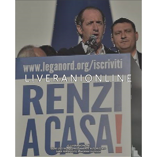 ROMA 28-02-2015 MANIFESTAZIONE DELLA LEGA NORD CONTRO RENZI A CASA ORGANIZZATA DA MATTEO SALVINI NELLA FOTO: LUCA ZAIA FOTO FABRIZIO CORRADETTI-AG ALDO LIVERANI SAS