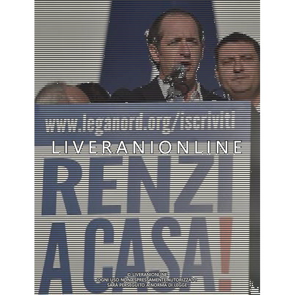 ROMA 28-02-2015 MANIFESTAZIONE DELLA LEGA NORD CONTRO RENZI A CASA ORGANIZZATA DA MATTEO SALVINI NELLA FOTO: LUCA ZAIA FOTO FABRIZIO CORRADETTI-AG ALDO LIVERANI SAS