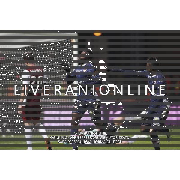 Joie Evian - Gilles SUNU - 28.02.2015 - Metz / Evian Thonon - 27eme journee de Ligue 1 Photo : Fred Marvaux / Icon Sport AG ALDO LIVERANI SAS ONLY ITALY