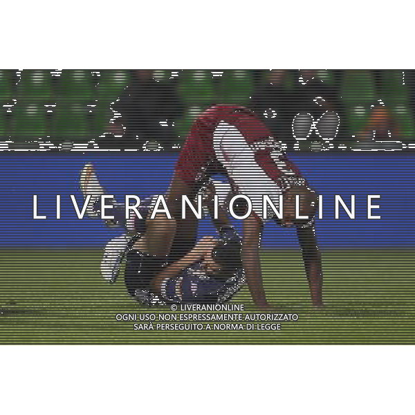 Mathieu DUHAMEL / Jonathan RIVIEREZ - 28.02.2015 - Metz / Evian Thonon - 27eme journee de Ligue 1 Photo : Fred Marvaux / Icon Sport AG ALDO LIVERANI SAS ONLY ITALY