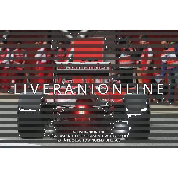 Sebastian Vettel (GER) Ferrari SF15-T with lights on the rear diffuser. 01.03.2015. Formula One Testing, Day Four, Barcelona, Spain. /Agenzia Aldo Liverani Sas - ITALY ONLY - EDITORIAL USE ONLY - TEST FORMULA1 BARCELLONA SPAGNA