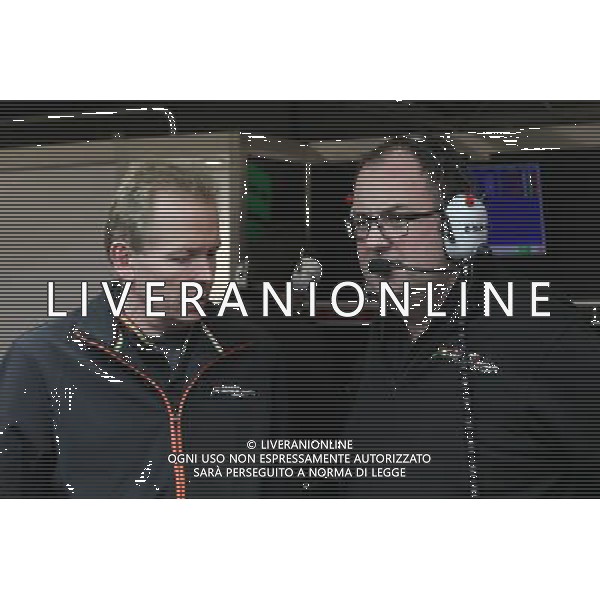 (L to R): Andrew Green (GBR) Sahara Force India F1 Team Technical Director with Tom McCullough (GBR) Sahara Force India F1 Team Chief Engineer. 01.03.2015. Formula One Testing, Day Four, Barcelona, Spain. /Agenzia Aldo Liverani Sas - ITALY ONLY - EDITORIAL USE ONLY - TEST FORMULA1 BARCELLONA SPAGNA