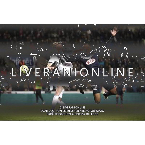 Franck SIGNORINO / Isaac Kiese THELIN - 28.02.2015 - Bordeaux / Reims - 27eme journee de Ligue 1 Photo : Caroline Blumberg / Icon Sport /Agenzia Aldo Liverani sas - ITALY ONLY - EDITORIAL USE ONLY