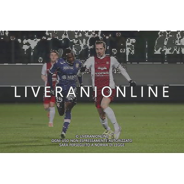 Gilles SUNU / Kevin LEJEUNE - 28.02.2015 - Metz / Evian Thonon - 27eme journee de Ligue 1 Photo : Fred Marvaux / Icon Sport /Agenzia Aldo Liverani sas - ITALY ONLY - EDITORIAL USE ONLY